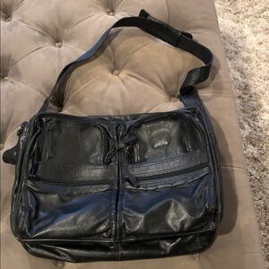 TUMI Leather Messenger Bag Vintage
